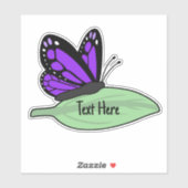 Niedlicher Lila Monarch Butterfly Aufkleber (Blatt)