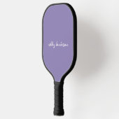Niedlicher Lila Monogramm Vollname Pickleball Schläger (Links)