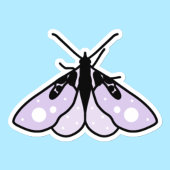 Niedlicher Lila Mottenaufkleber Aufkleber