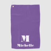 Niedlicher Lila Name für Solid Color, Anfangsbuchs Golfhandtuch (Vorderseite)