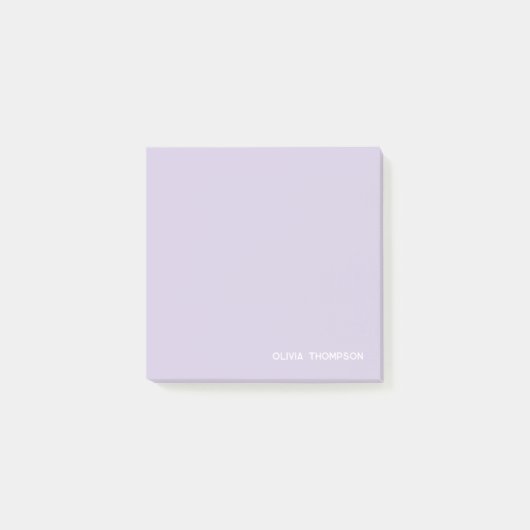 Niedlicher Lila Name Mini Post-it Klebezettel (Vorderseite)