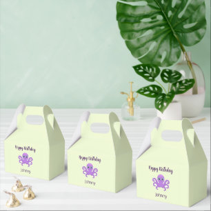 Niedlicher lila Oktopus grün Geschenkschachtel