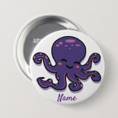 Niedlicher Lila Oktopus Thunder_Cove Button (Vorne & Hinten)