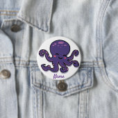 Niedlicher Lila Oktopus Thunder_Cove Button (Beispiel)