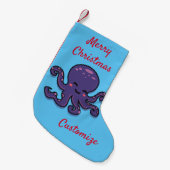 Niedlicher Lila Oktopus Thunder_Cove Kleiner Weihnachtsstrumpf (Vorderansicht (hängend))