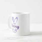 Niedlicher Lila OsterDaddy Bunny Rabbit Oars Vater Kaffeetasse (Vorderseite Links)