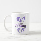 Niedlicher Lila OsterDaddy Bunny Rabbit Oars Vater Kaffeetasse (Links)