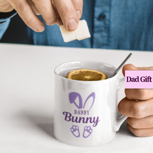 Niedlicher Lila OsterDaddy Bunny Rabbit Oars Vater Kaffeetasse