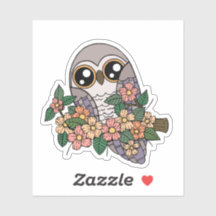 Niedlicher Lila Owl-Aufkleber