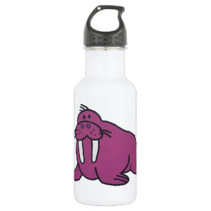Niedlicher Lila Ozean Walrus Kinder Naturschutz Ca Trinkflasche