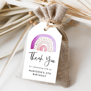 Niedlicher Lila Regenbogen Geburtstag Geschenkanhänger