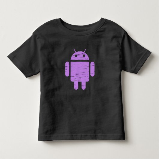 Niedlicher Lila Roboter Kleinkind T-shirt (Vorderseite)
