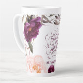 niedlicher lila rosa, blumeneleganter Lehrer Milchtasse (Linke Ecke)
