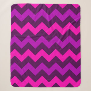 Niedlicher Lila Rosa Chevrons Mittlerer Sherpa-Dec Sherpadecke