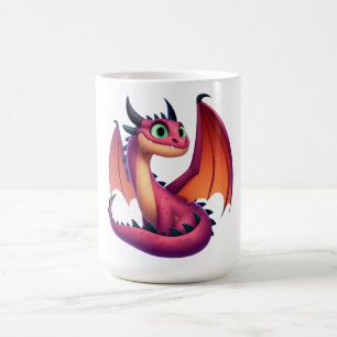 Niedlicher lila/roter Cartoon Kaffeetasse