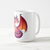 Niedlicher lila/roter Cartoon Kaffeetasse (VorderseiteRechts)