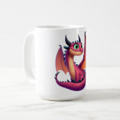 Niedlicher lila/roter Cartoon Kaffeetasse (Vorderseite Links)