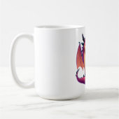 Niedlicher lila/roter Cartoon Kaffeetasse (Links)