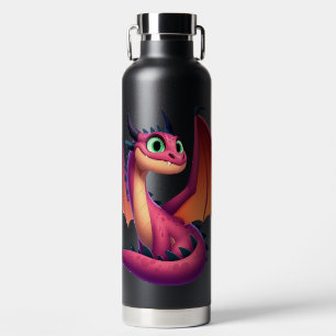 Niedlicher lila/roter Cartoon Trinkflasche