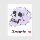 Niedlicher Lila Schädelsticker Aufkleber (Blatt)