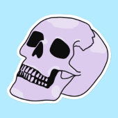 Niedlicher Lila Schädelsticker Aufkleber