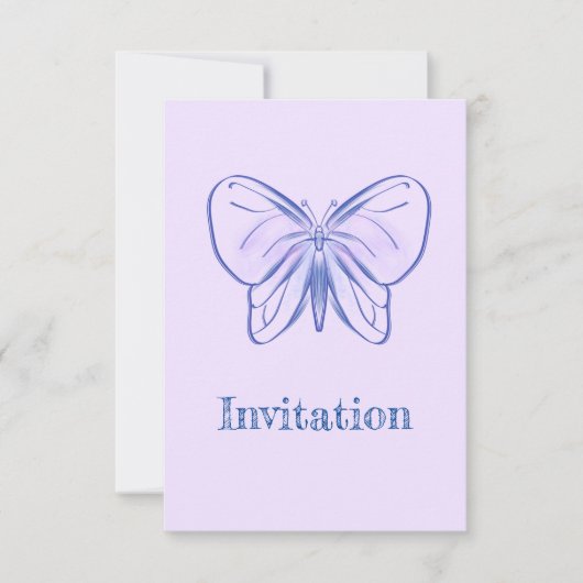 Niedlicher lila Schmetterling (Vorderseite)