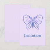 Niedlicher lila Schmetterling (Vorne/Hinten)