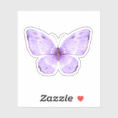 Niedlicher lila Schmetterling Aufkleber (Blatt)