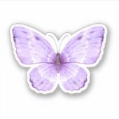 Niedlicher lila Schmetterling Aufkleber (Vorderseite)