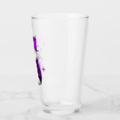 Niedlicher Lila Schneemann Weihnachten Glas (Links)