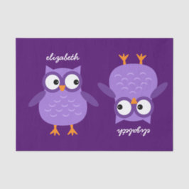 Niedlicher Lila Schüssel-Individuelle Name für ihr Seidenpapier