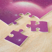 Niedlicher lila und rosa Glitzer hell einhorn Puzzle (Seite)