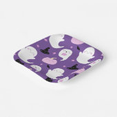 Niedlicher Lila und rosa Halloween Geburtstag Pappteller (Gewinkelt)