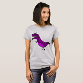 Niedlicher lila verärgerter Dinosaurier T-Shirt (Vorne ganz)