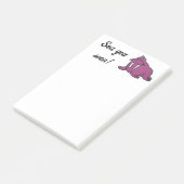 Niedlicher Lila Walrus Cartoon, freundliche Ozeann Post-it Klebezettel (angewinkelt)