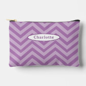 Niedlicher Lila Zickzack Bleistift-Fall Zubehörtasche (Vorderseite)