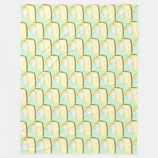 Niedlicher Limoner Kuchen Fleecedecke (Vorderseite)