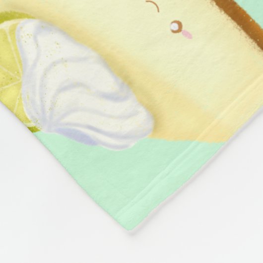 Niedlicher Limoner Kuchen Fleecedecke (Ecke)
