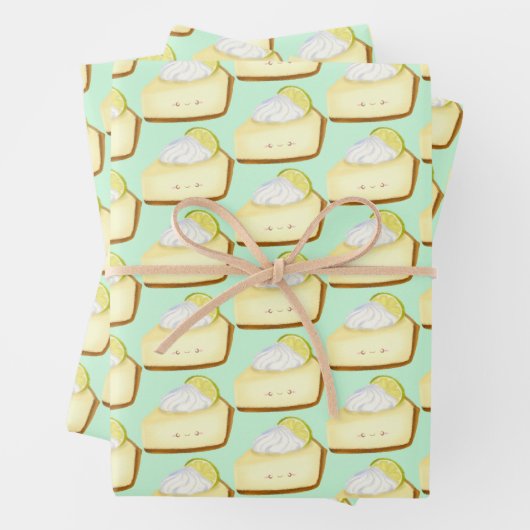 Niedlicher Limoner Kuchen Geschenkpapier Set (Beispiel)