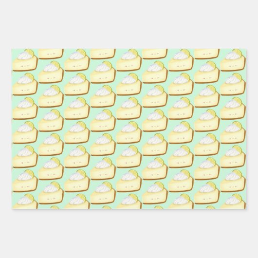 Niedlicher Limoner Kuchen Geschenkpapier Set (Vorderseite)