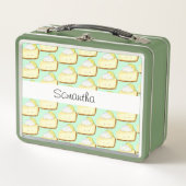 Niedlicher Limoner Kuchen Metall Brotdose (Vorderseite)