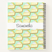 Niedlicher Limoner Kuchen Notizblock (Rückseite)