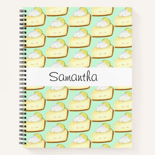 Niedlicher Limoner Kuchen Notizblock (Vorderseite)