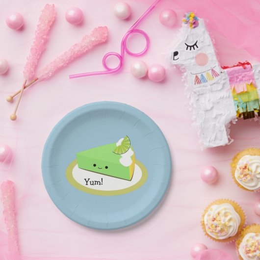 Niedlicher Limoner Kuchen Pappteller (Party)