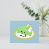 Niedlicher Limoner Kuchen Postkarte (Stehend Vorderseite)