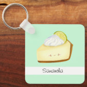 Niedlicher Limoner Kuchen Schlüsselanhänger (Vorderseite)