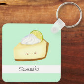 Niedlicher Limoner Kuchen Schlüsselanhänger (Rückseite)