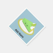 Niedlicher Limoner Kuchen Serviette (Ecke)