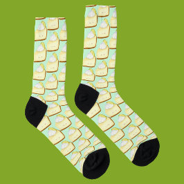 Niedlicher Limoner Kuchen Socken