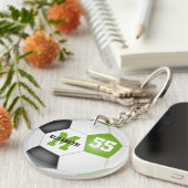 niedlicher Limoner Schwarz-weißer Fußballtasche Schlüsselanhänger (Vorderseite rechts)